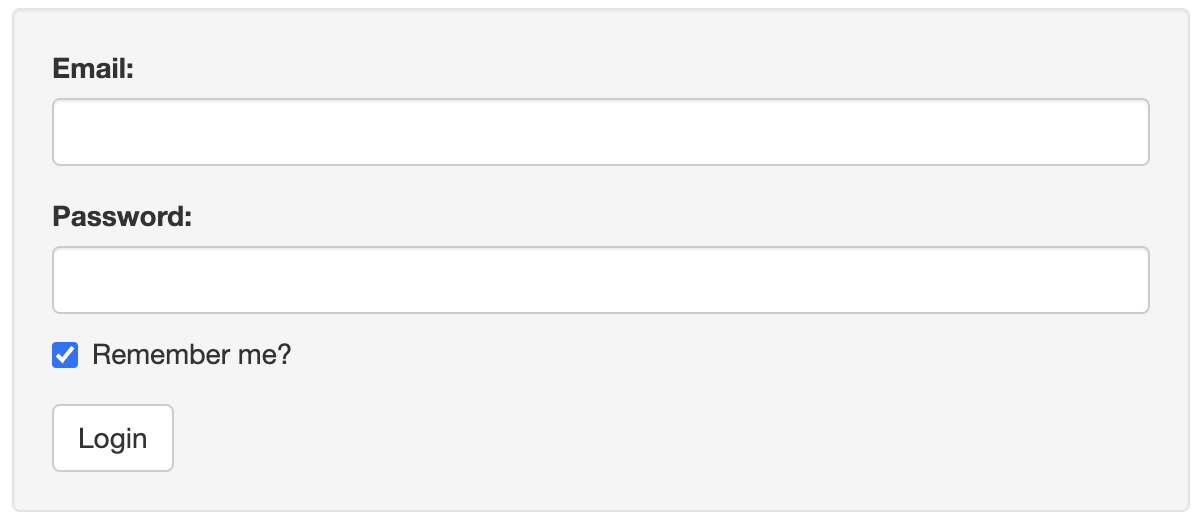 Screenshot for logging in